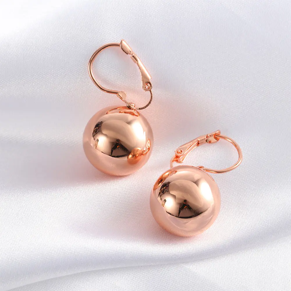 Fashion Jewelry Big Round Ball Pendant Statement Earrings for Women Gifts Wedding Ear Buckle Gold Silver Color images - 6