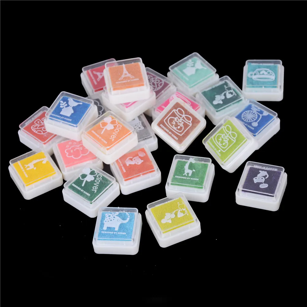 

24 Color Ink Pads Children Fingerprint Picture Finger Painting Stamp Pads Pigment Kids Craft DIY Toys Multi-Color