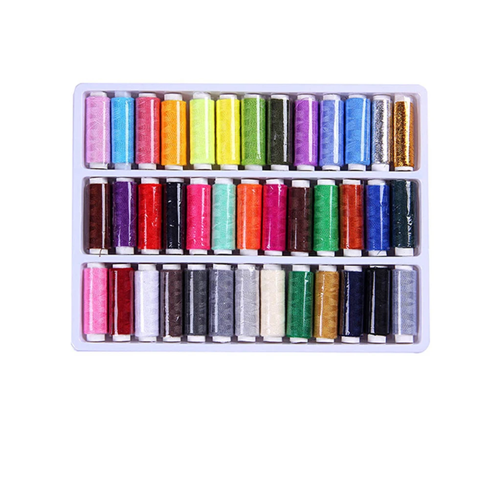 39 штук швейные нитки разноцветные Полиэстеровая рулонная машина ручная вышивка