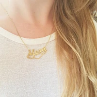 name necklace with winged heart charm nameplate jewelry gold chain custom letter necklaces personalized bridesmaid gift bff