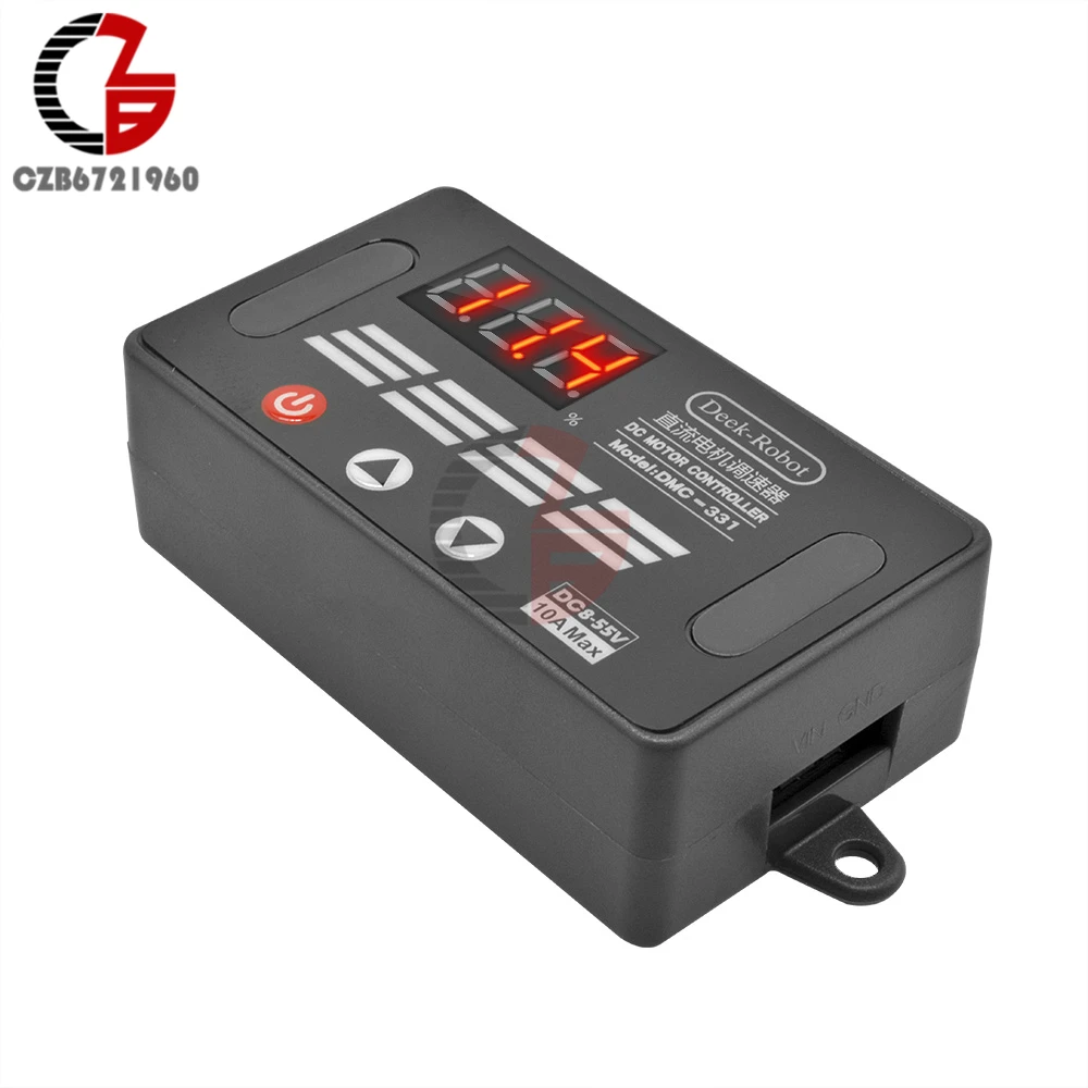 10A DC 8 V-55 V Цифровой PWM DC регулятор скорости двигателя Регулятор вентилятор с регулируемой скоростью светодиодный переключатель скорости света с функцией памяти