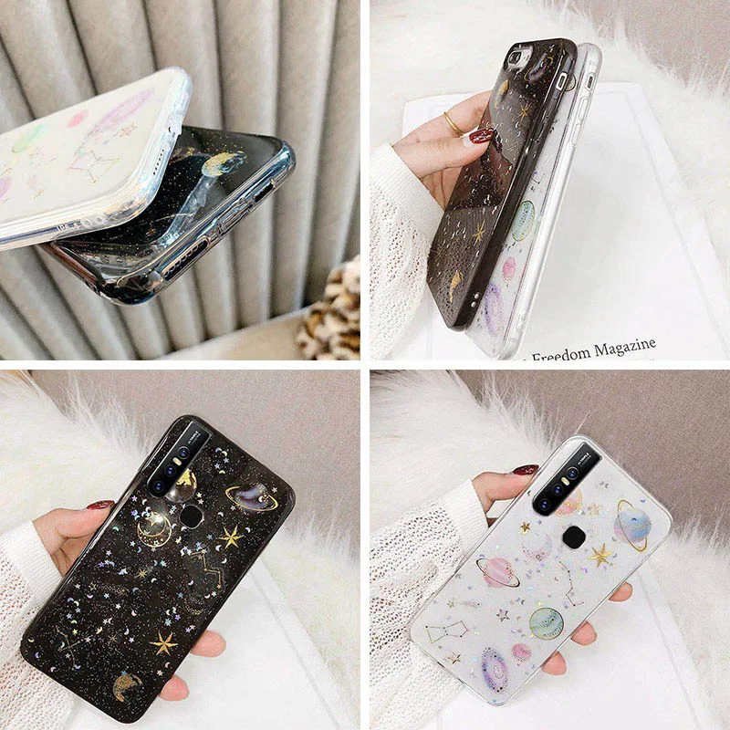 

Planet Epoxy Cases For Vivo IQOO NEO Case On Vivo V15 S5 Y97 Y93 Y85 Y79 Y75 Y19 Y17 Y5s Starry Sky Moon Universe Phone Cover