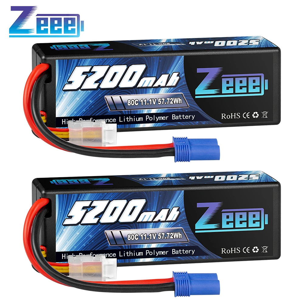 2 блока zeee 111 в 80c 5200 мач 3s lipo батарея с ра