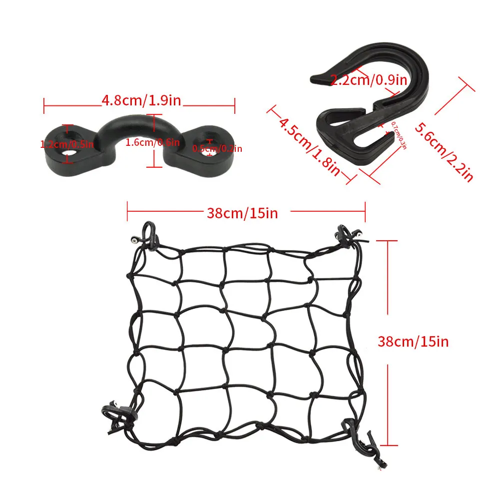 

Universal Bungee Cargo Net Motorbike Helmet Mesh Storage Motorcycle Helmet Bungee Luggage Hold Down Storage Cargo Organiser Nets