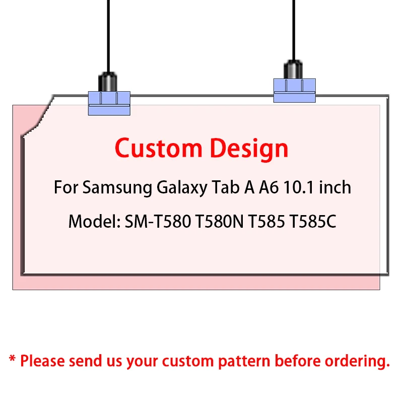 Custom Design Чехол для планшета MTT для samsung Galaxy Tab A A6, 10,1 дюймов, SM-T580, T585, тонкий, трехслойный, из искусственной кожи, с откидной подставкой, умный чехол, защитный чехол - Цвет: Custom Design