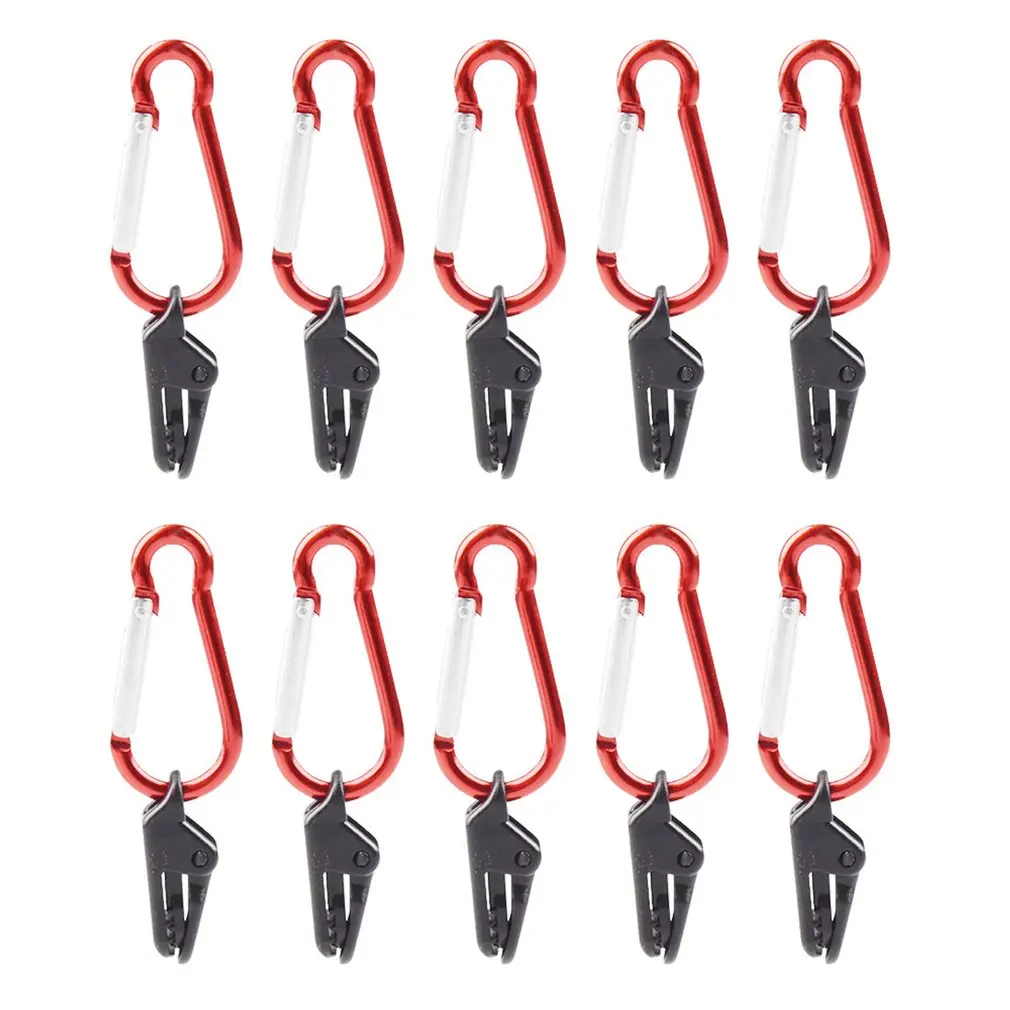 

10pcs Hook Plastic Windproof Clamp Set Survival Grommet Tent Clips Buckle Awning Tarp Fixed Outdoor Camping Tent Accessories