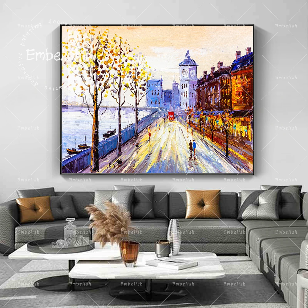 

Embelish 1 Pieces New York Street View Landscape Wall Art Pictures For Living Room Home Decor Posters HD Canvas Painting Artwork