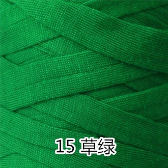 210 г/шт. необычная пряжа для ручного вязания, толстая нить для вязания крючком, тканевая пряжа «сделай сам», сумка, ковер, подушка, хлопковая ткань, футболка, пряжа - Цвет: 15 grass green