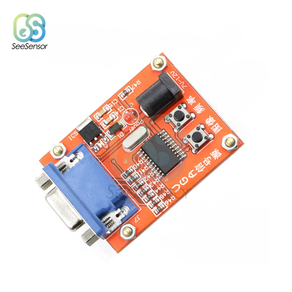 Генератор сигналов VGA тестер с ЖК дисплеем 7 12 В Входная мощность 640*480 800*600 1024*768