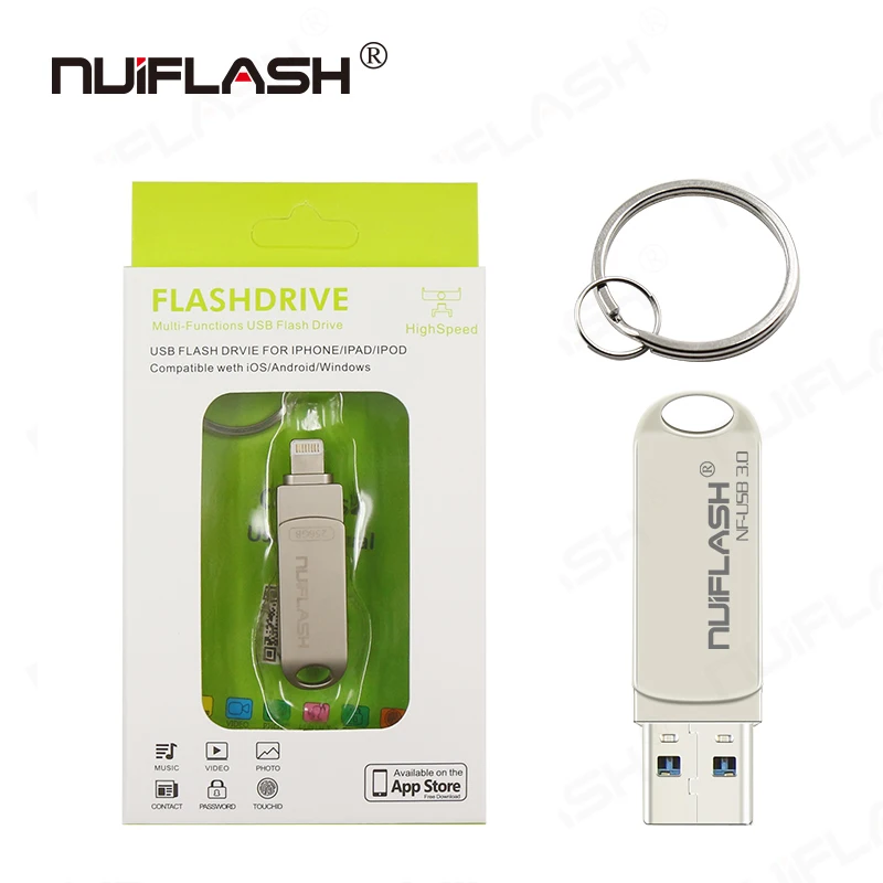 

Mini USB Memory Stick 128GB OTG USB Flash Drive For iPhone 64GB Pendrive Flash Disk For iOS iPad Android Type-C 256GB USB 3.0