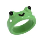 Кольцо Женское акриловое в виде лягушек