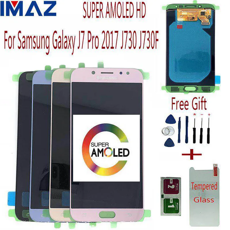 Оригинальный AMOLED ЖК дисплей IMAZ 5 дюйма для Samsung Galaxy J7 Pro 2017 J730 J730F J730G сенсорный с