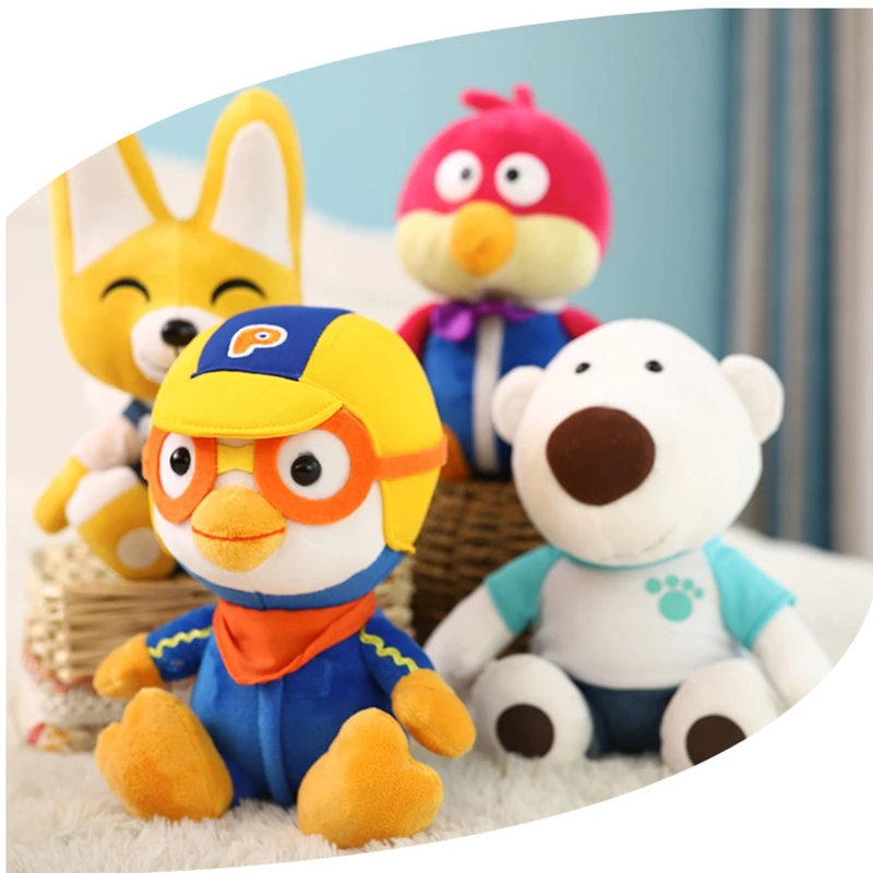 ТВ кино плюшевые игрушки Маленький пингвин мелкой Eddy Crong петельная Poby Гарри