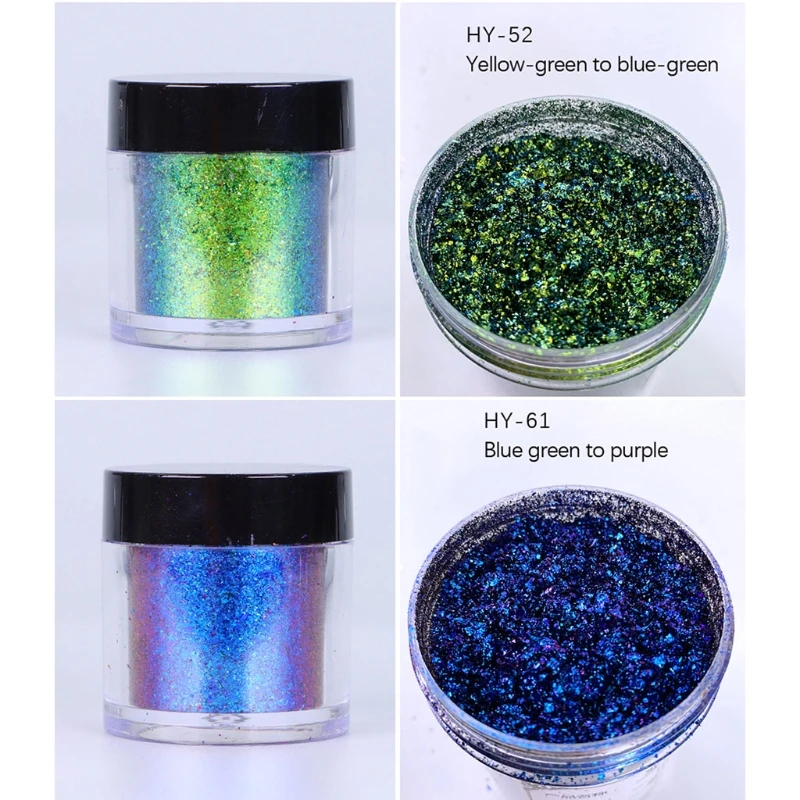 

Coarse Cloud Brocade Powder Colorful Aurora Nail Pigments Dust Nail Glitter Dust Powder Mix Colors Eyeshadow Powder B85D
