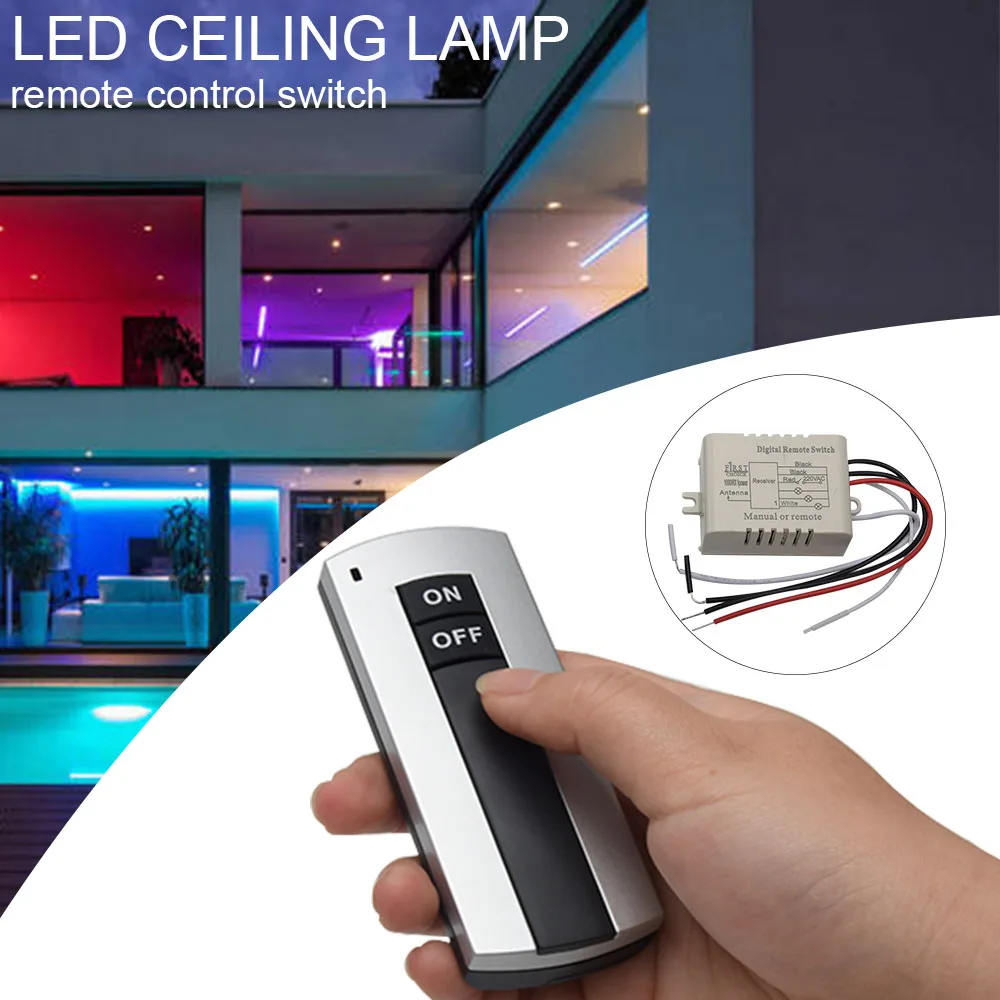 Беспроводной Выключатель Света 1/2/3 выключателей Светодиодная потолочная лампа