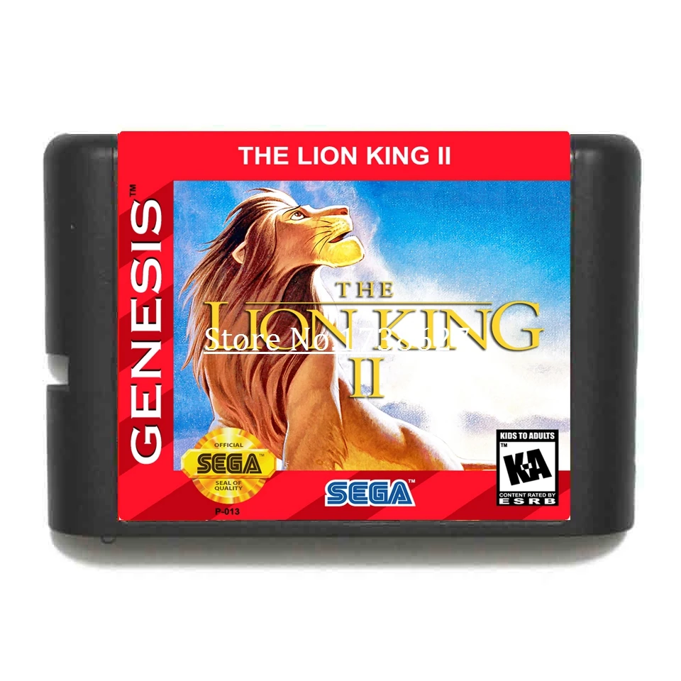 Игровой картридж Lion King II 16 бит для игровых консолей Sega MegaDrive &amp Genesis | Электроника