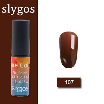 107 SLYGOS 6 мл УФ-гель для ногтей Топ УФ Led гель Осенняя Серия Тыква трава зеленый шоколад цвет Лак удаляющийся замачиванием гель лак - Цвет: 107