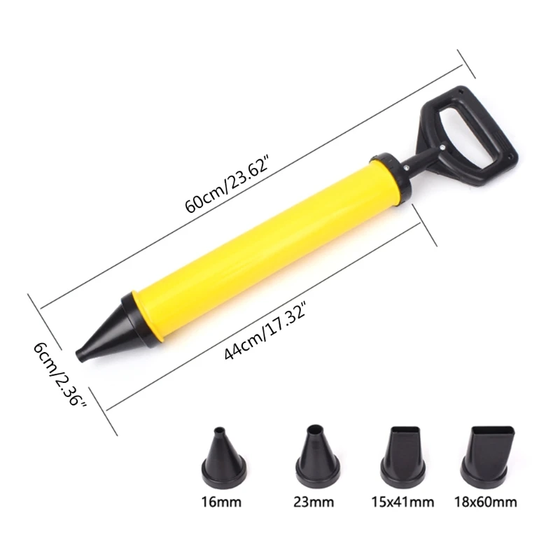 

4 in 1 Brick Caulking Cement Lime Pump Grouting Mortar Sprayer Applicator Grout Nozzles Filling Tools