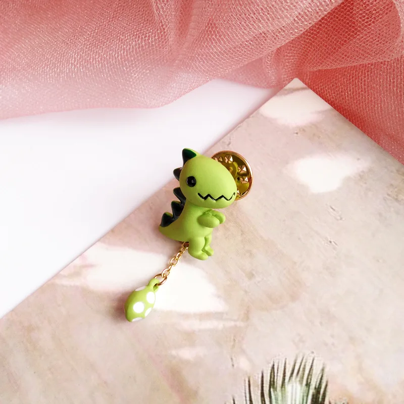 Забавные броши в виде Яйца динозавра из сплава милая панк брошь с динозавром