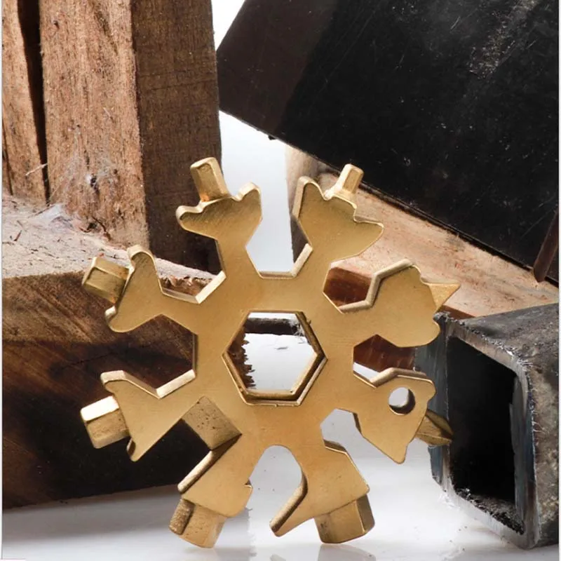 

18 in one wrench multifunctional combination wrench octagonal snowflake wrench tool card portable outdoor products