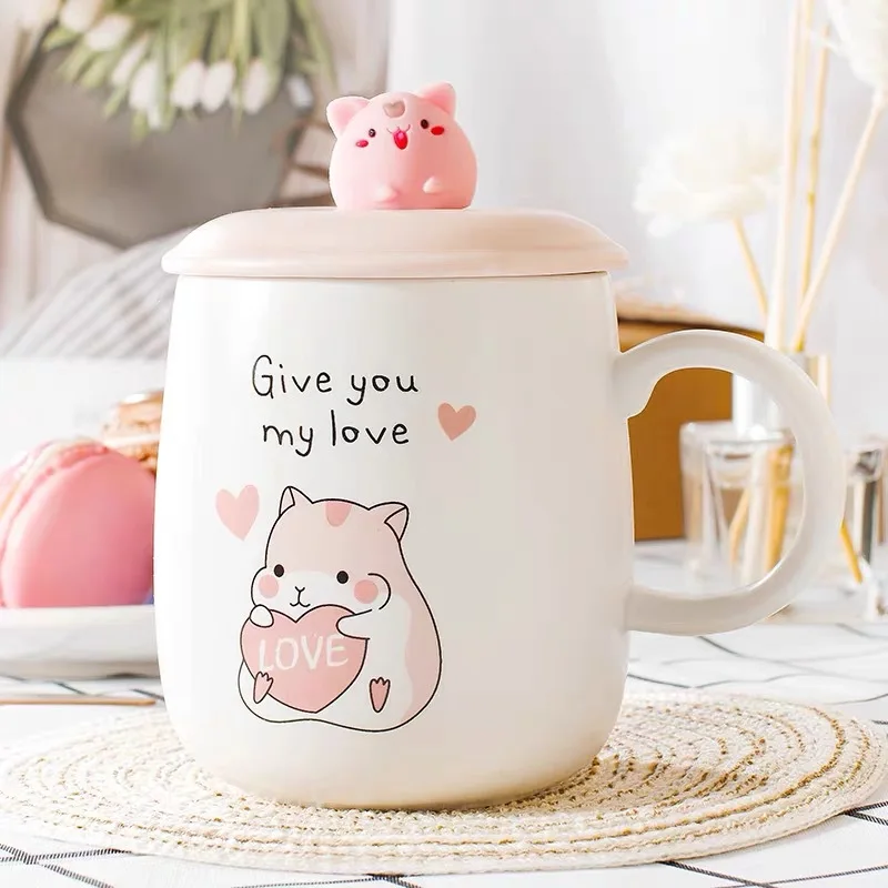 Кружка для хомяка с крышкой и ложкой 480 мл | Дом сад