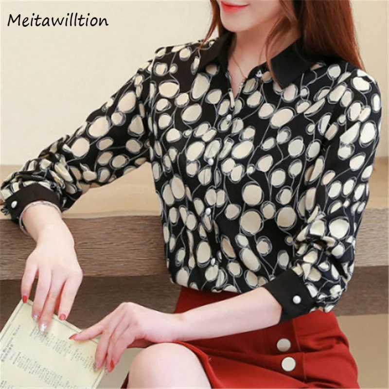 Женская белая шифоновая блузка рубашка 2020 повседневные свободные топы с длинным