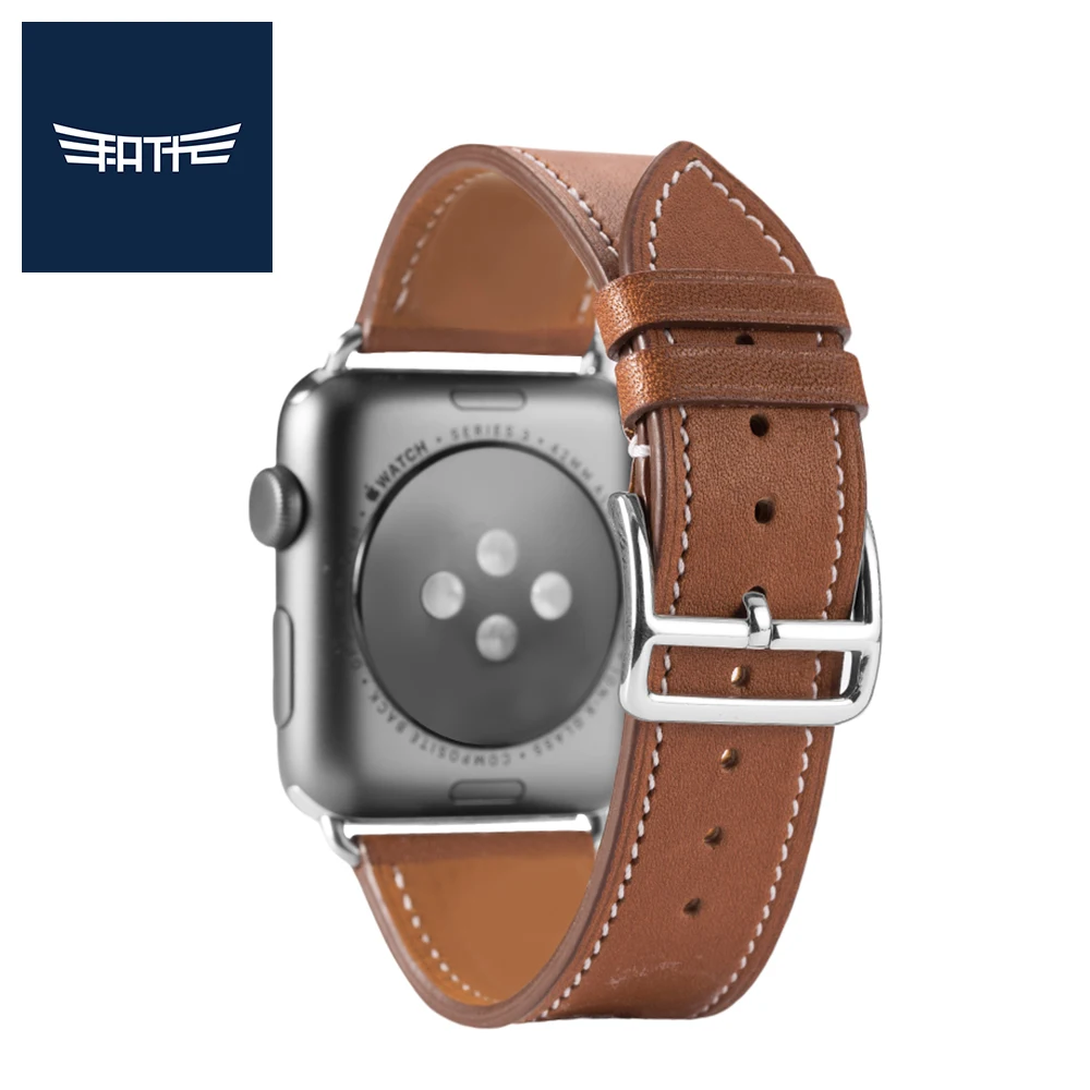 Кожаная Петля FATT для iWatch 4 40 мм 44 спортивный ремешок один тур Apple watch 42 38 Series 1 & 2