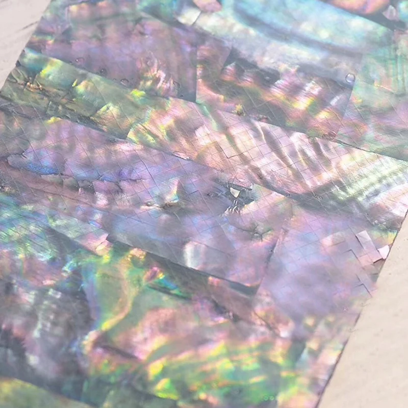 2 листа стикер для дизайна ногтей Клей сломанный градиент Русалочка оболочка Abalone