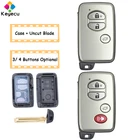 Смарт-чехол для автомобильного ключа KEYECU, чехол с 3, 4 кнопками, для Toyota Highlander, Venza, 4runner, Prius, HYQ14AAB, HYQ14ACX