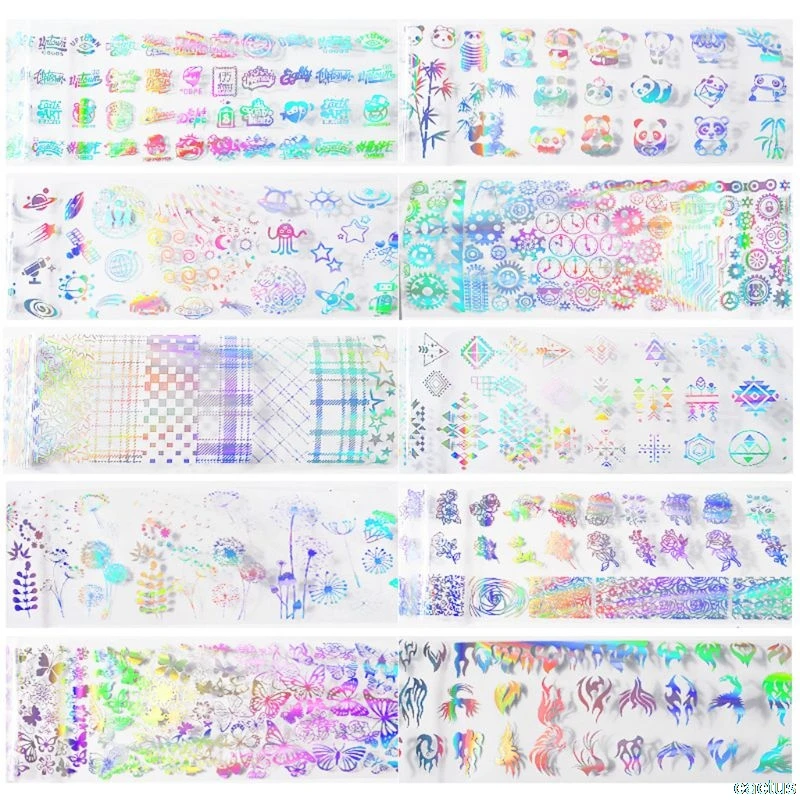 10 шт. Звездная наклейка DIY блестящая светящаяся клей Маникюр для красоты ногтей