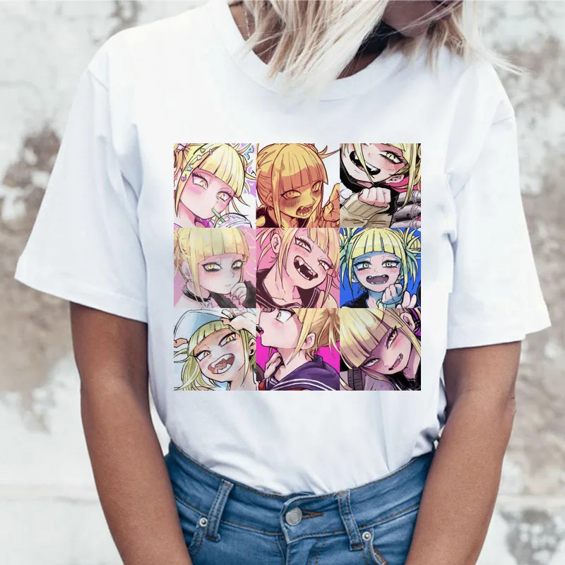 Футболка женская летняя Harajuku Kawaii футболка модная аниме Женская милая | одежда
