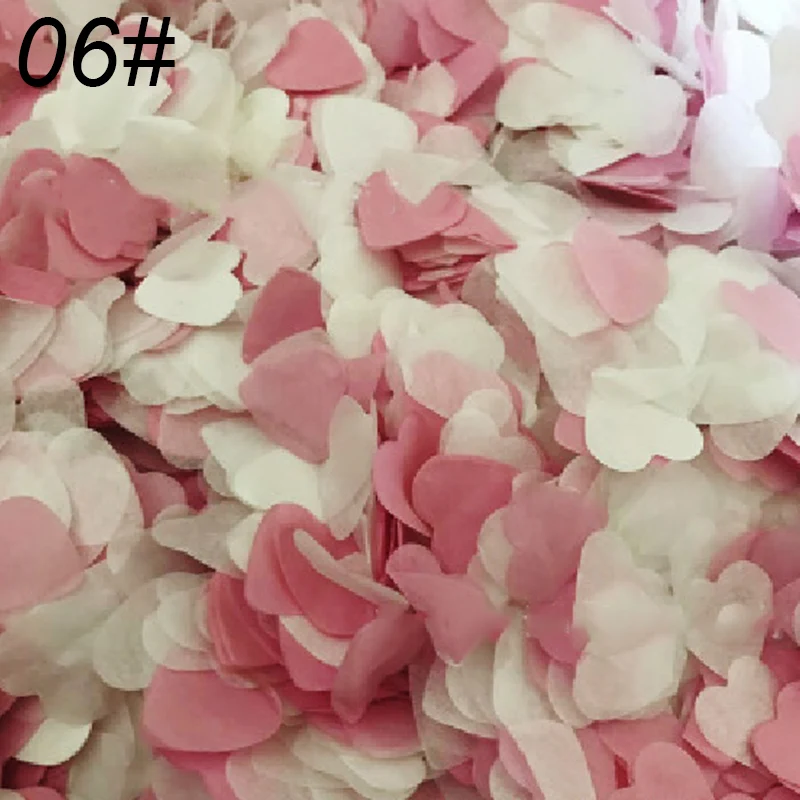 1200 шт. свадебные конфетти в форме сердца тканевая бумага красного белого цветов