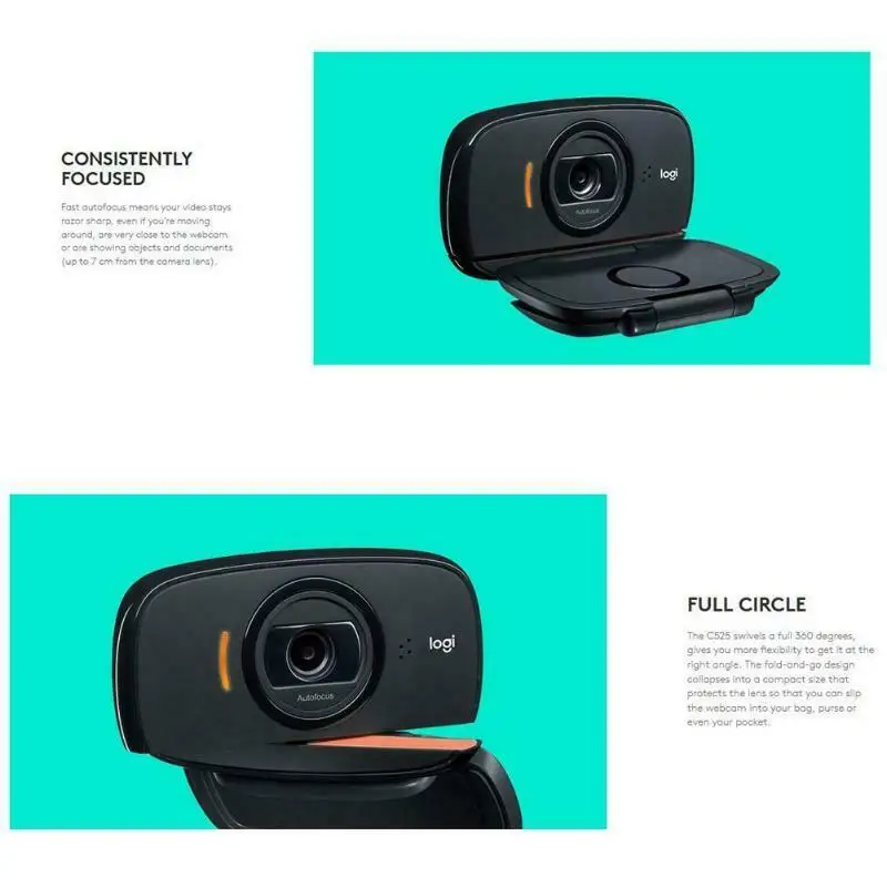 Веб камера Logitech C505E HD 1080p вращающаяся на 360 градусов 8 мегапикселей автофокус
