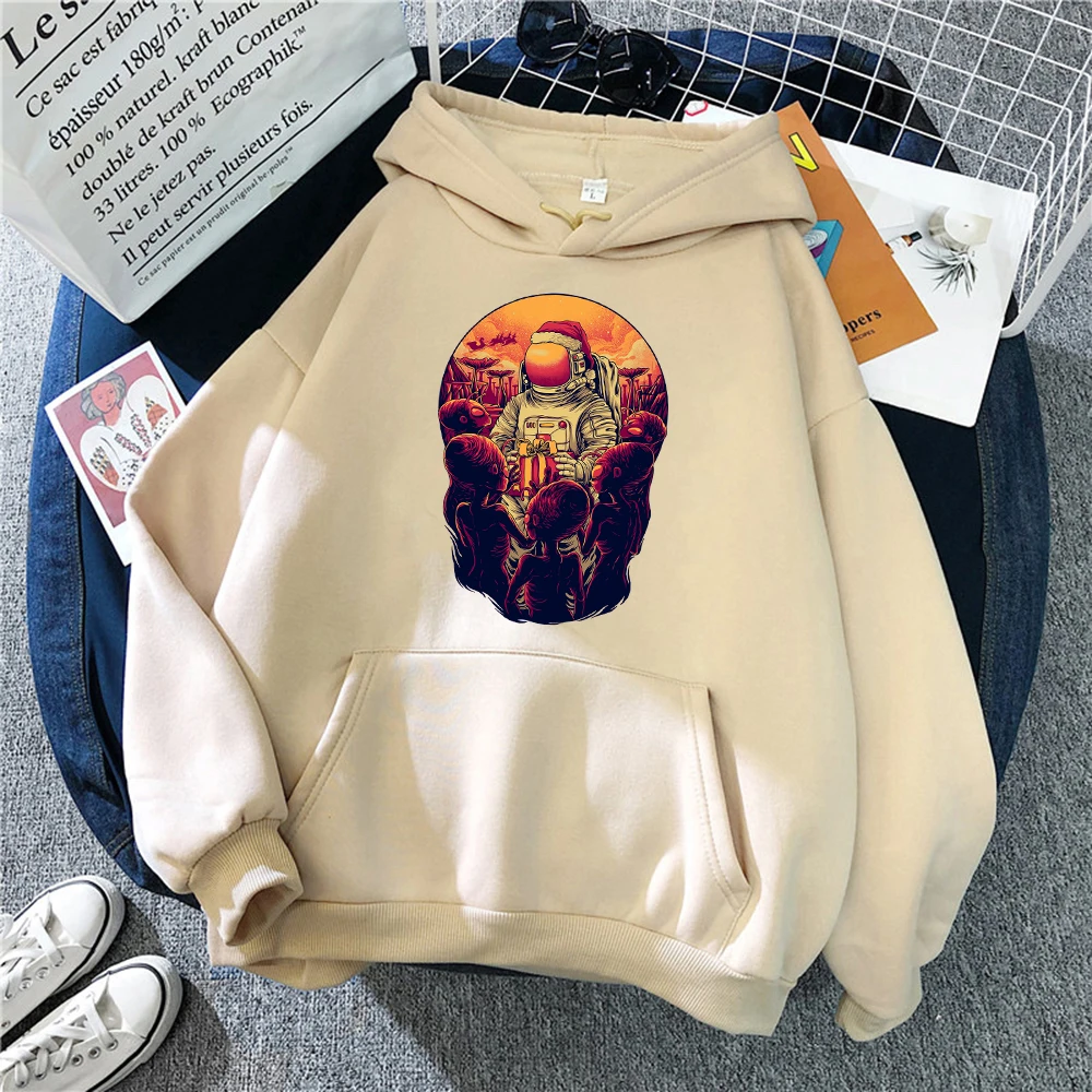 

Alien Gift Printing Womans Sweahoodies 2021 New Fashion Casual Autumn Warm Oversize Hip Hop Hoodies Fleece Loose Female Hoodies