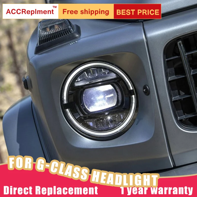Светодиодные фары для автомобиля Mercedes Benz G Class 2007 2020 светодиодный фонарь Angel eyes