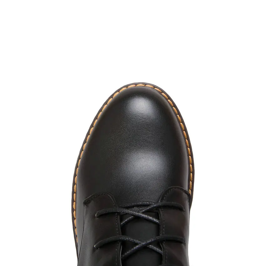 Женские ботильоны на платформе ESVEVA Осенняя обувь в западном стиле с круглым