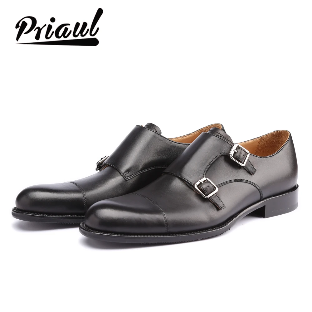 Мужские модельные туфли из натуральной кожи в винтажном ретро стиле ручная