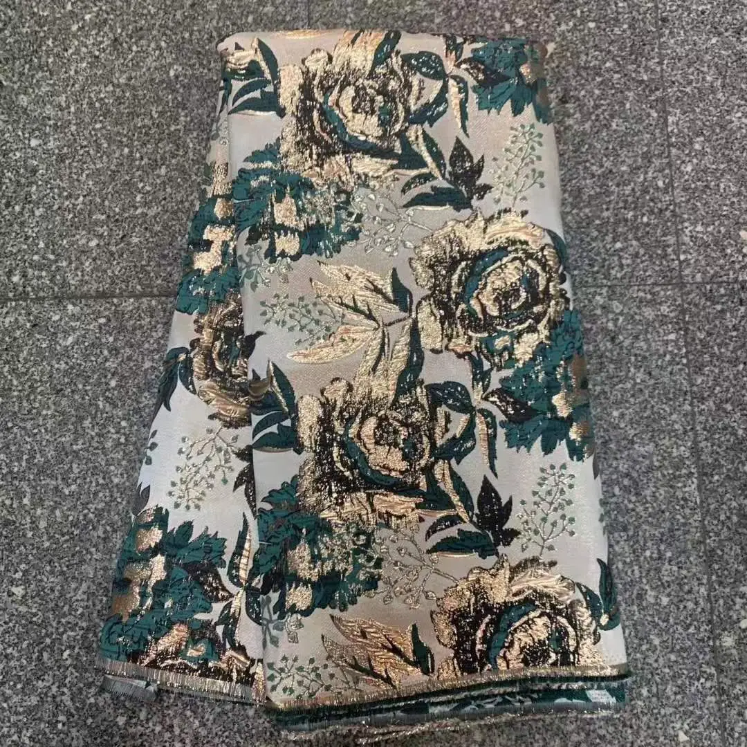 Популярный новый жаккард парчовая кружевная ткань Лидер продаж африканский тюль