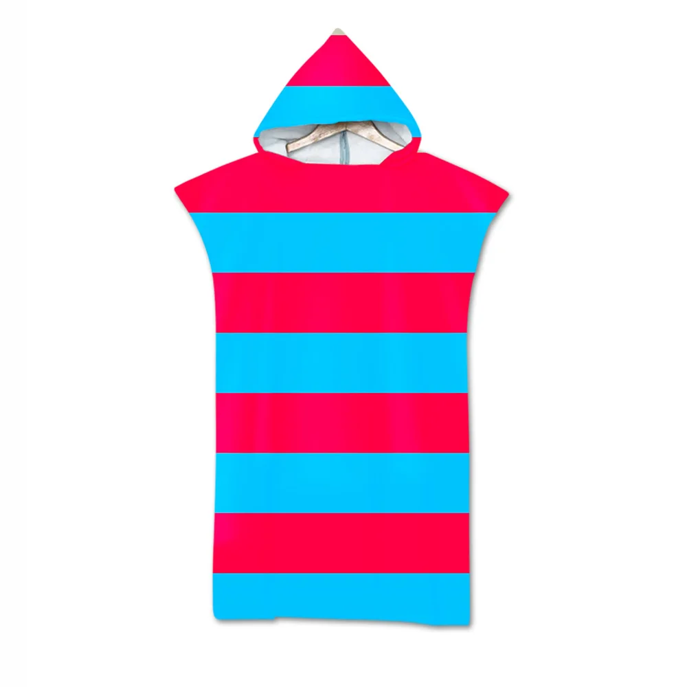 

3D digital print beach towel adult hooded bath towel