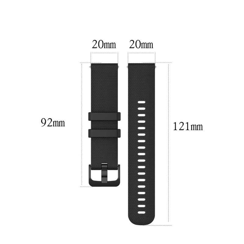 

20mm Bands For -Garmin Venu Sq Music Vivomove HR Silicone Sport Smart Watch
