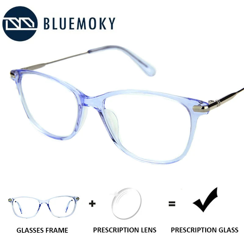 Женские очки по рецепту BLUEMOKY голубые прозрачные оптические для близорукости