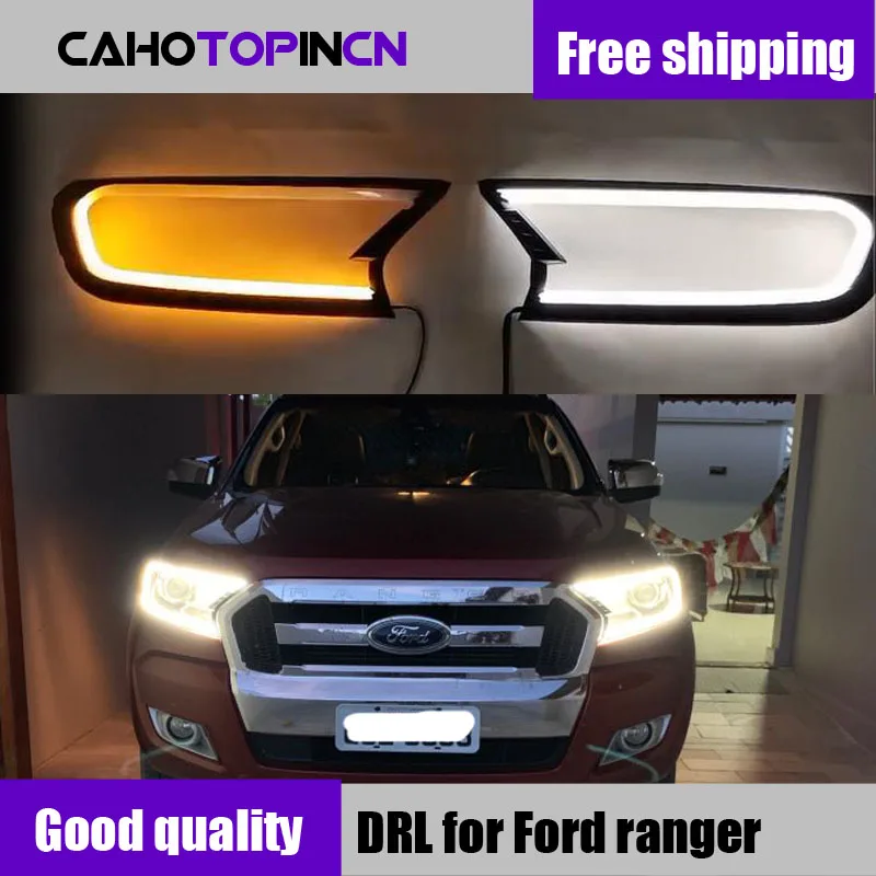 

DRL LED daytime Headlight cover for ford ranger T7 2016 - 2018 accessories for ford ranger everest endeavour 2017