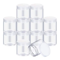 empty 12 pack transparent plastic storage spice jar wide mouth plastic container with lid for beauty products diy mucus manufac