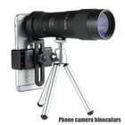 Монокулярный телескоп 8-40x40, компактный, выдвижной, водонепроницаемый, HD, с зажимом для телефона