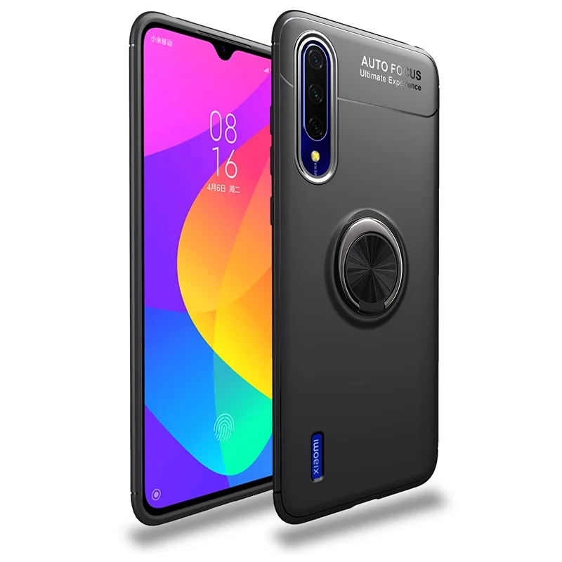 Xiaomi mi A3 Lite чехол, чехлы на магнитное кольцо, роскошный держатель кожуха, мягкий матовый Силиконовый чехол для телефона, чехол для Xiao mi A3