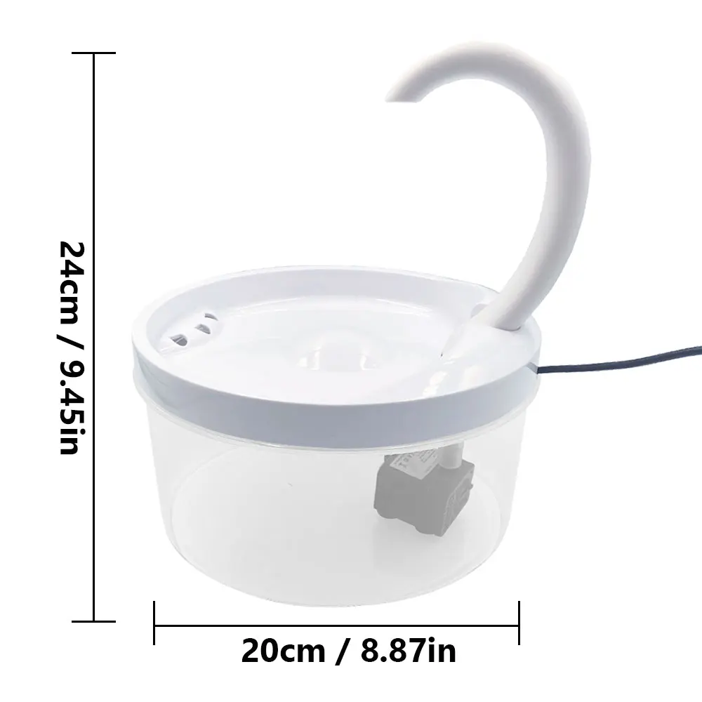 

2L Automatic Pet Cat Water Fountain Dog Cat Pet Mute Drinker Feeder Bowl Pet Drinking Fountain Dispenser