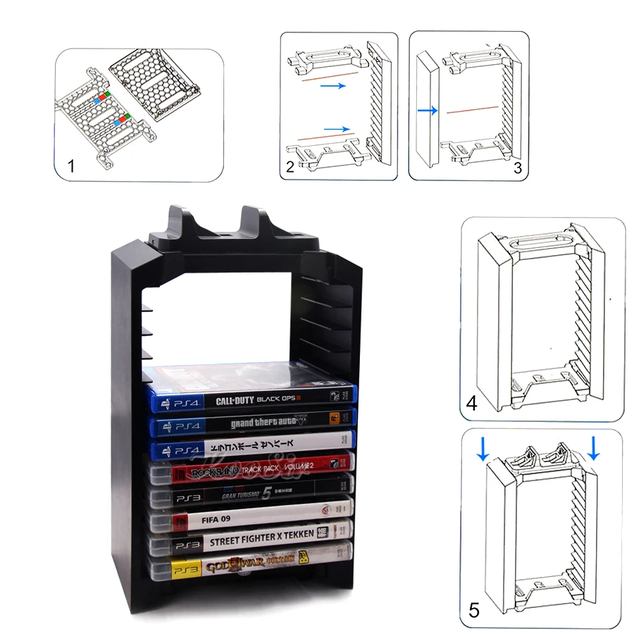 Подставка для хранения игровых дисков PS4 Slim Pro демонстрационная башня PS Play Station 4