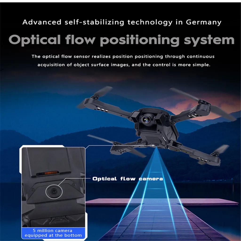 WI FI FPV 4K двойной Камера отношение провести оптического потока Positiong квадрокоптер