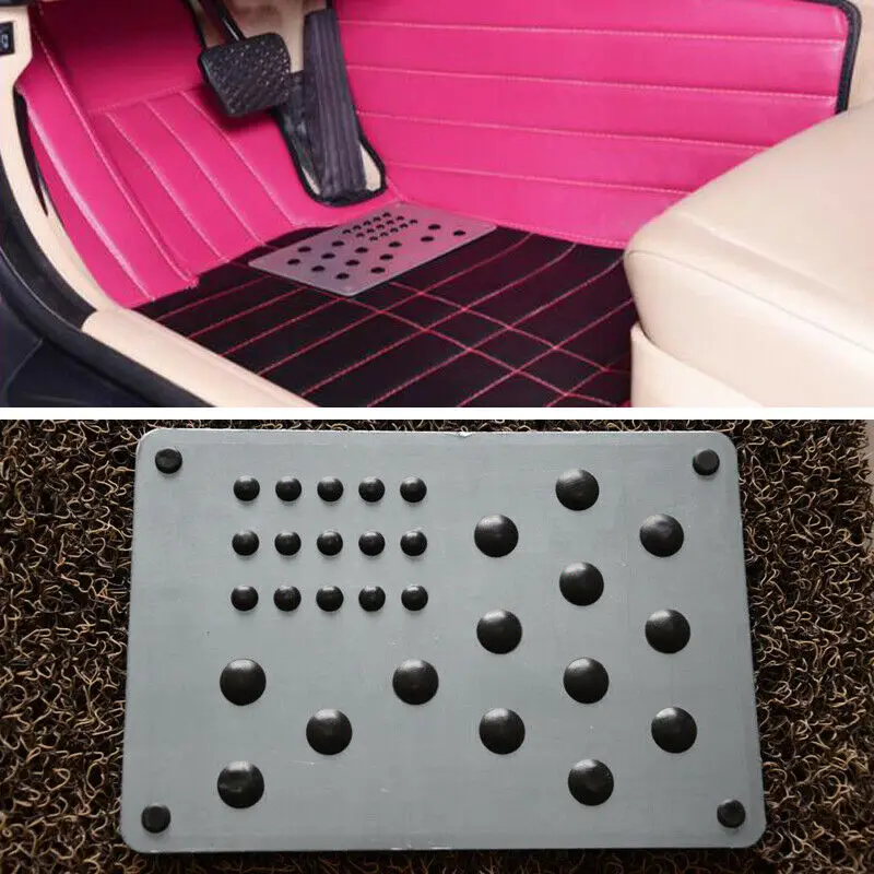 Ножной автомобильный напольный коврик серебристая педаль 1 шт. универсальный на