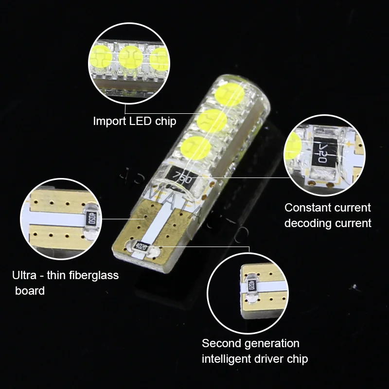 Pair T10 T16 W5W License Number Plate Light LED Bulbs For Mitsubishi Asx Lancer Outlander Galant Pajero | Автомобили и мотоциклы